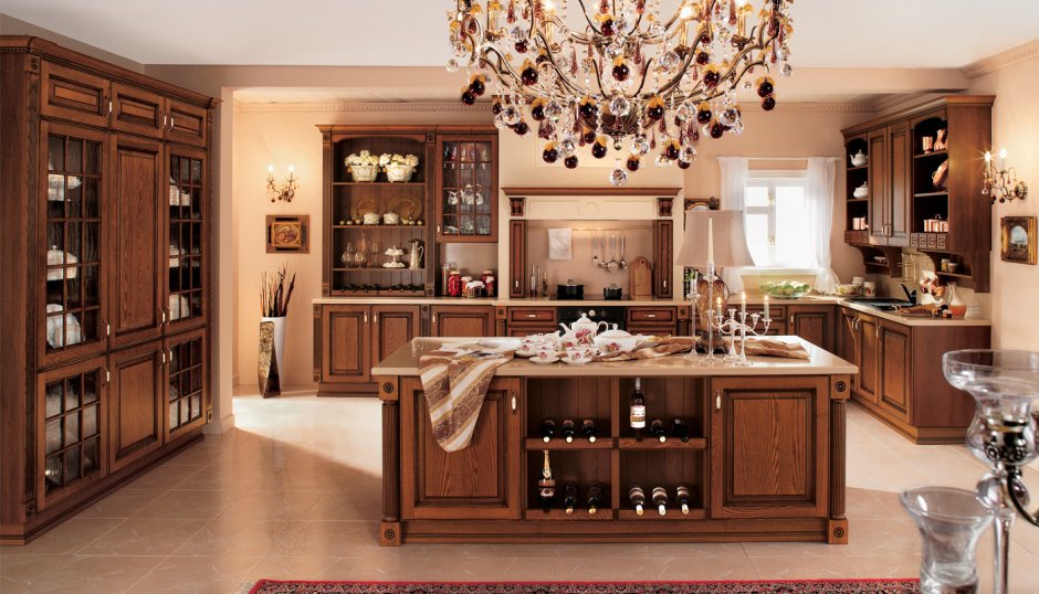 Дорогая итальянская мебель кухни Верона