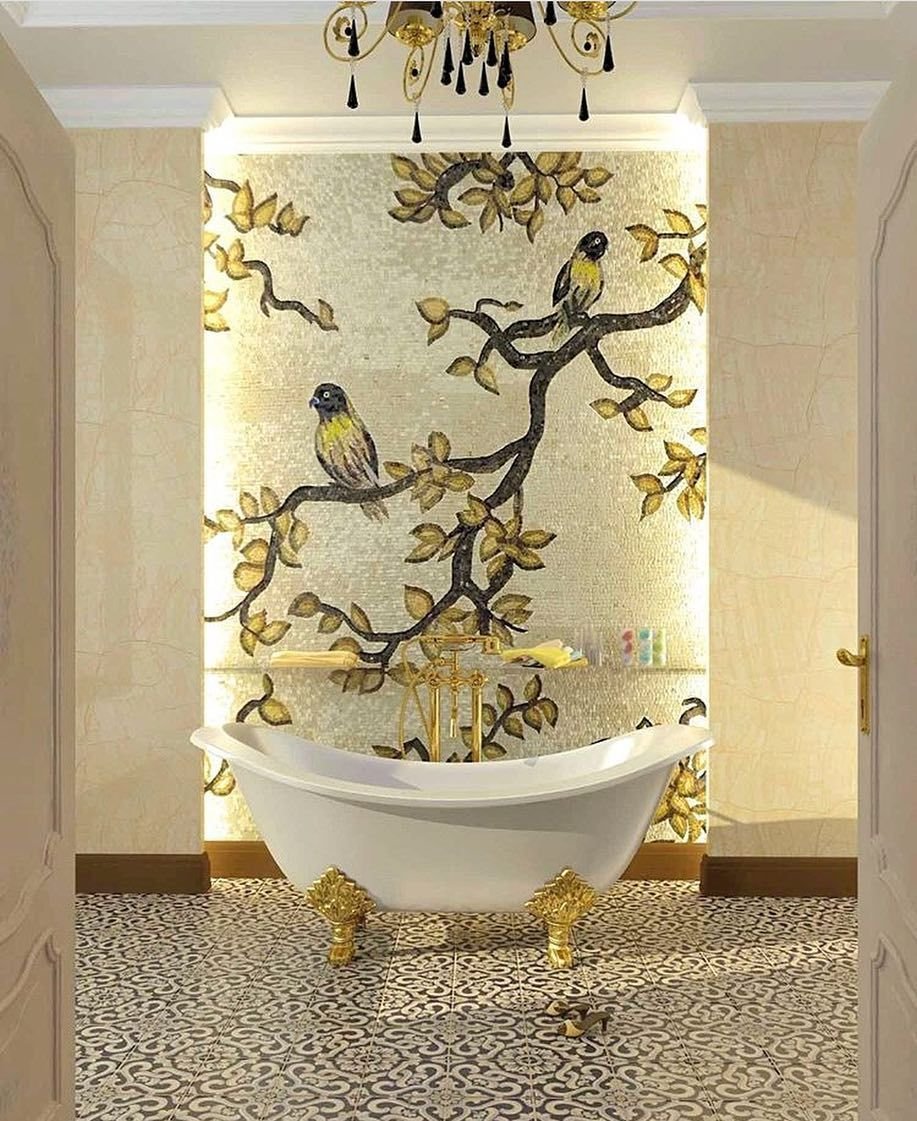 Отделка ванной комнаты и туалета мозаикой