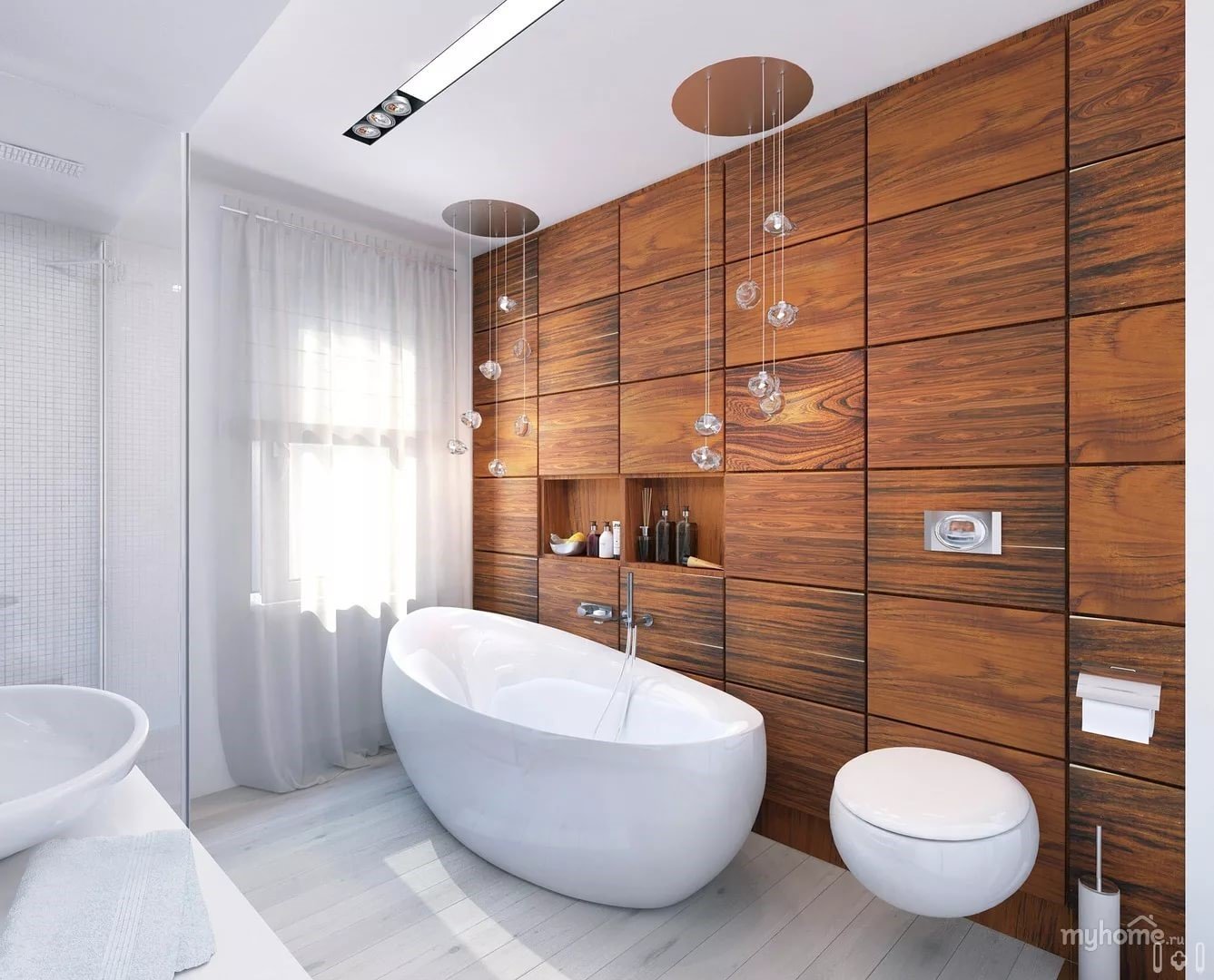 Дизайн ванны с туалетом в современном стиле. Ванная комната. Стильные Ванные комнаты. Современная ванная комната. Модный интерьер ванной.