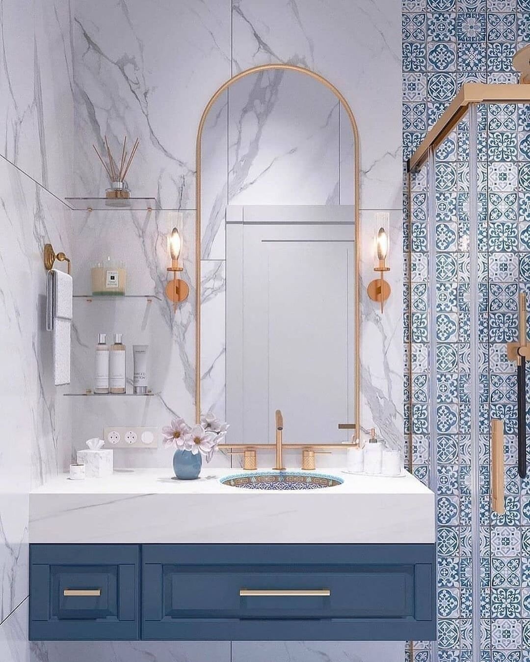 ванная комната дизайн в марокканском стиле