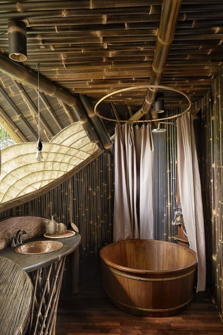 Ванная в бамбуковом стиле