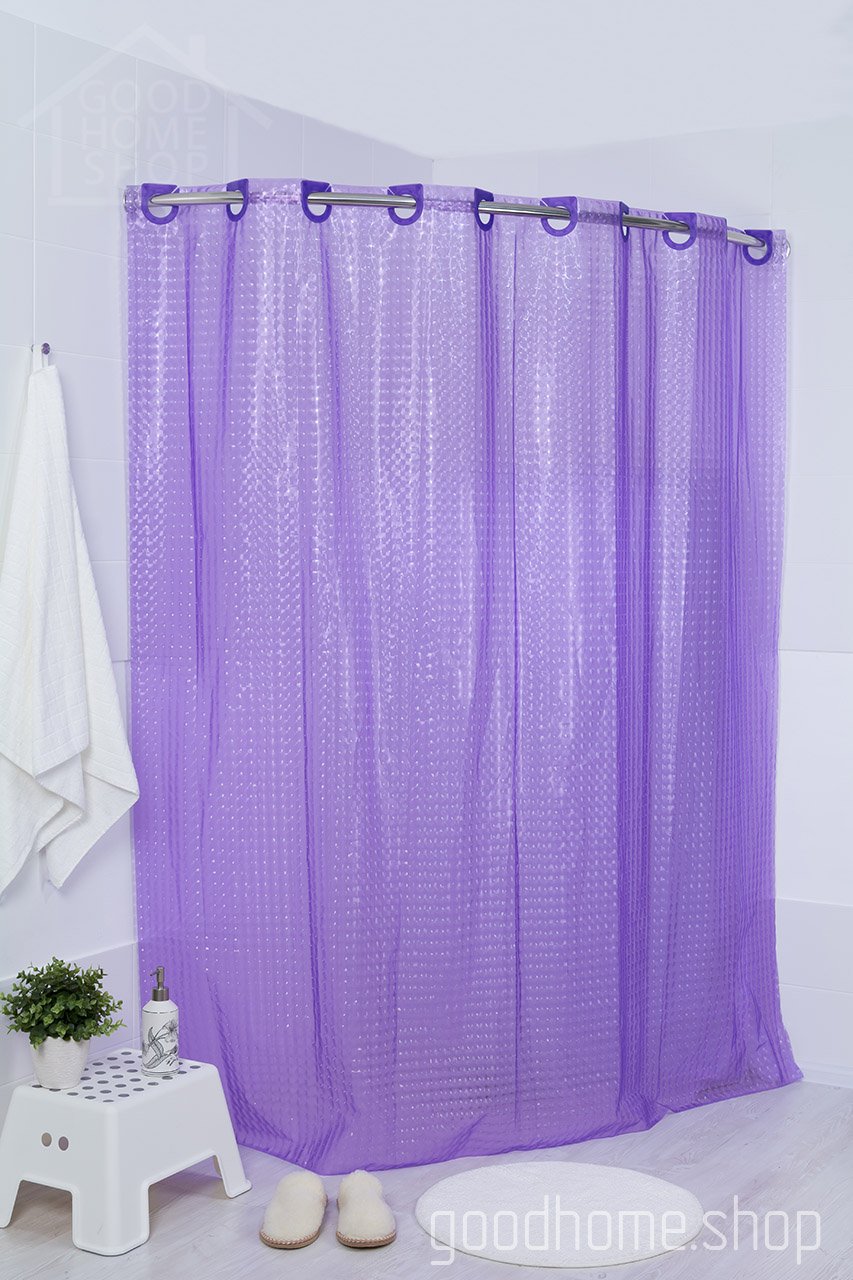 Занавес для ванн полиэстер фиолетовый 180х180см