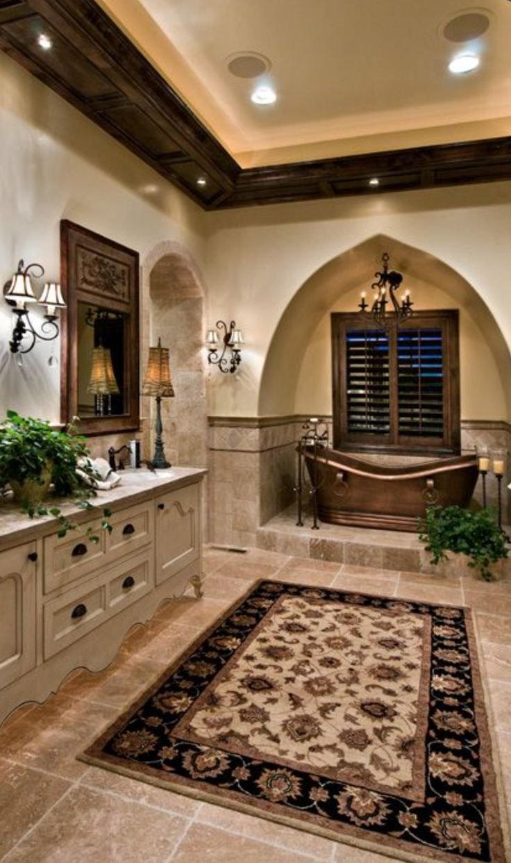 Интерьер ванной в стиле Тоскана