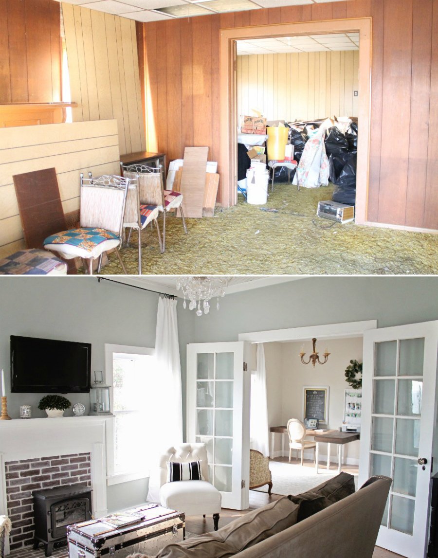 Интерьер комнаты до и после