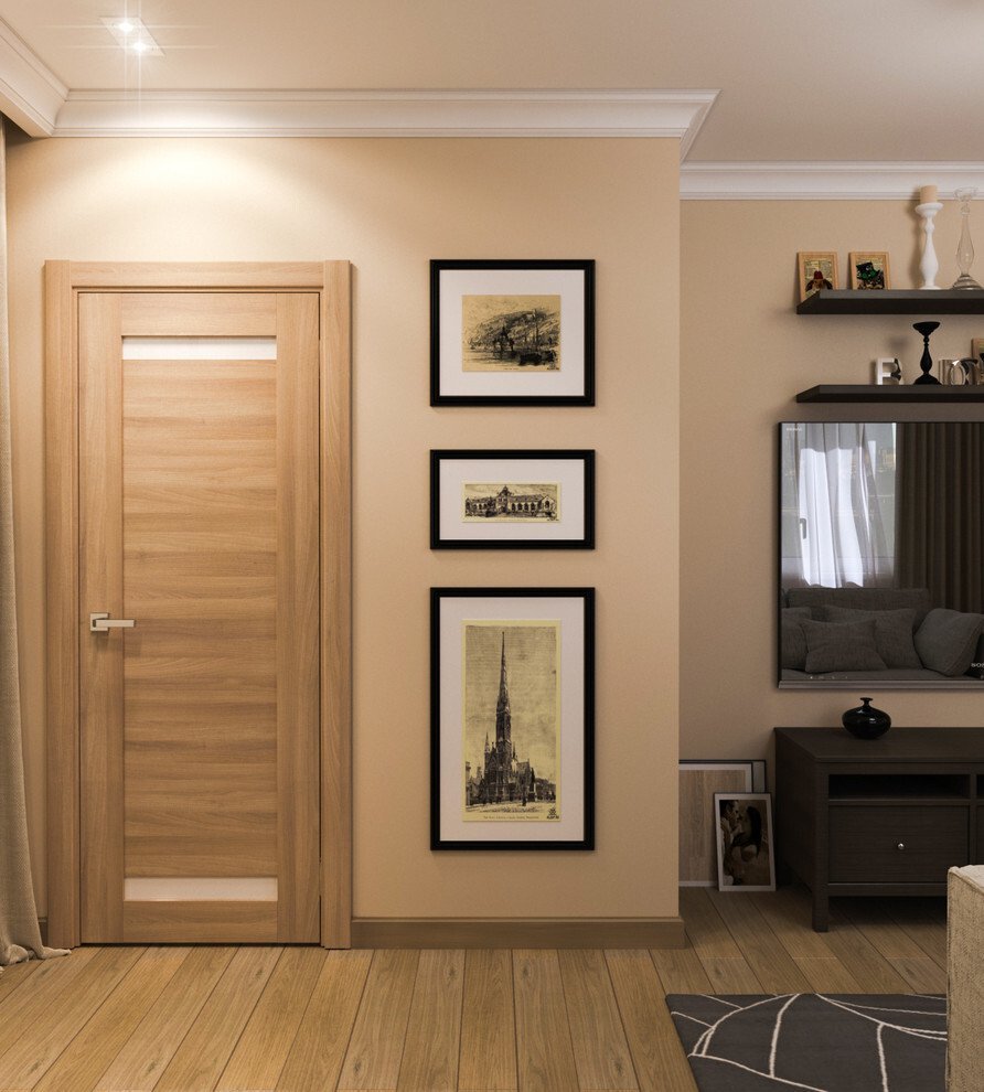 Коричневые двери в интерьере квартиры (35 фото)