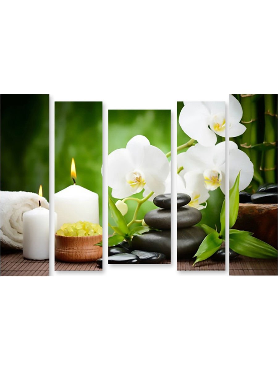 Фотошторы белые орхидеи