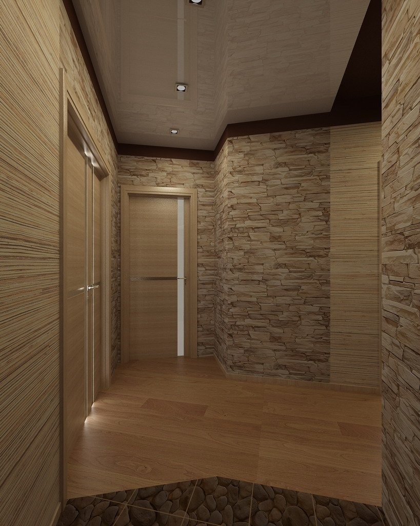 Отделка стен коридора ламинатом (61 фото)