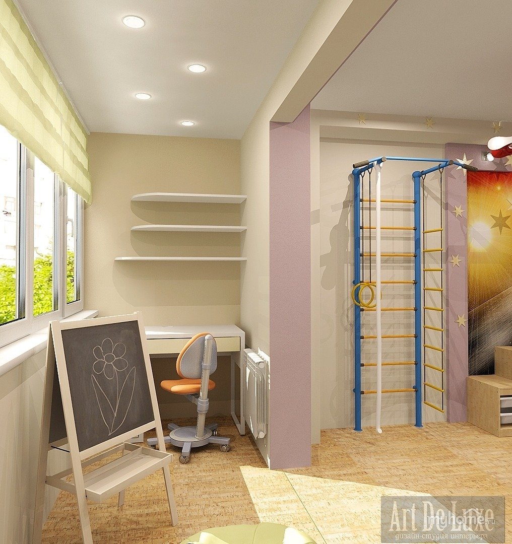 Детская комната с балконом