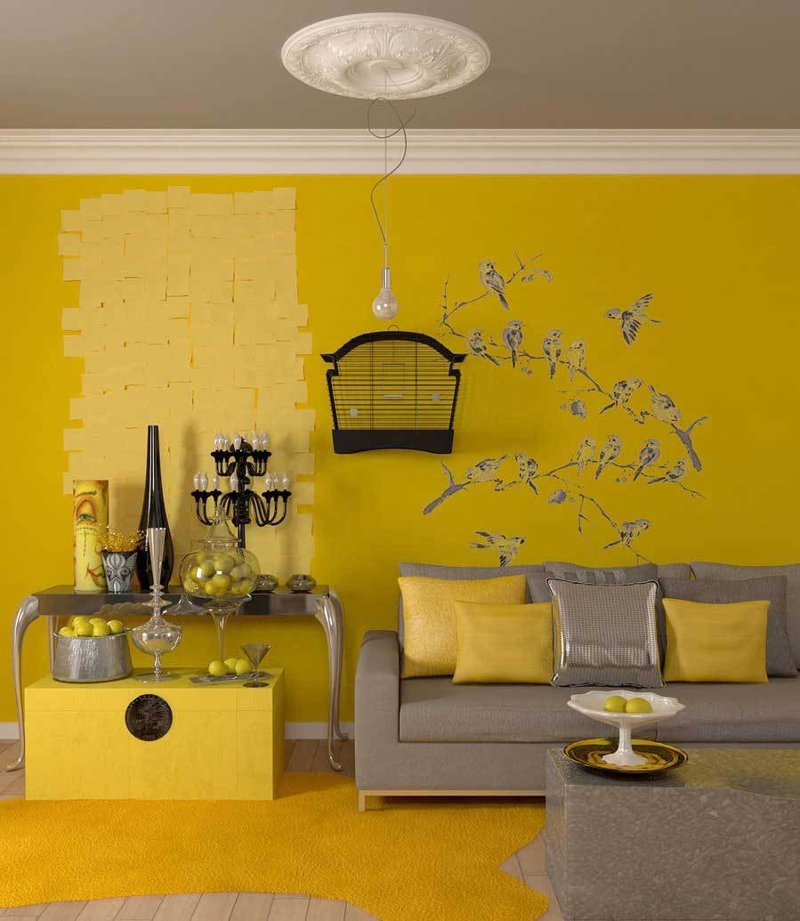Детская мебель в желто серых тонах