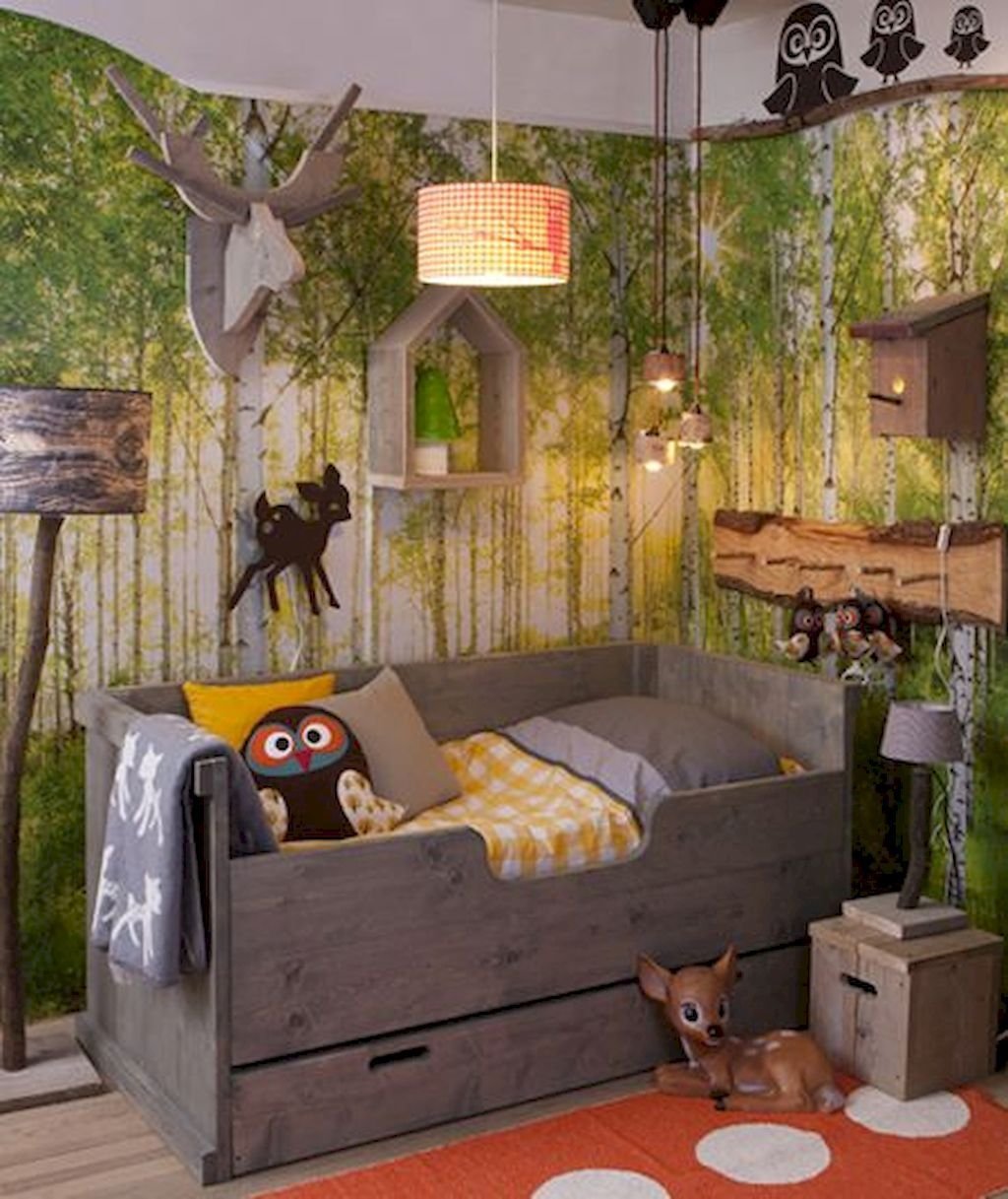спальня в стиле джунгли