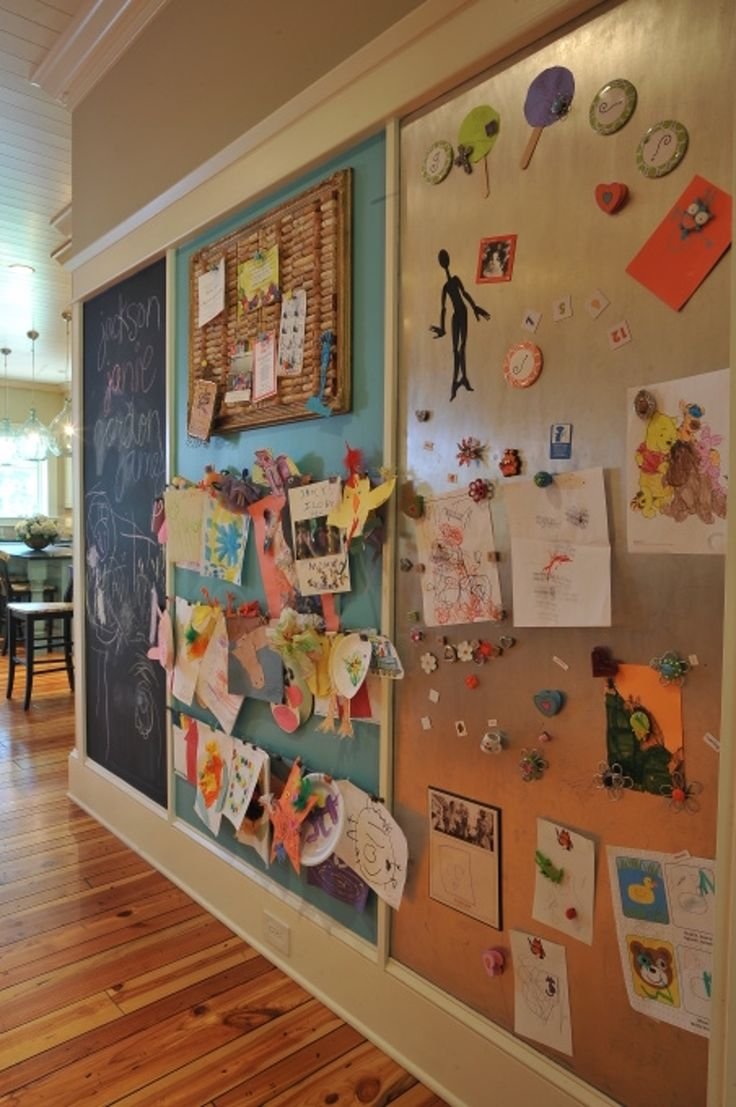 Стена творческих работ в детском саду