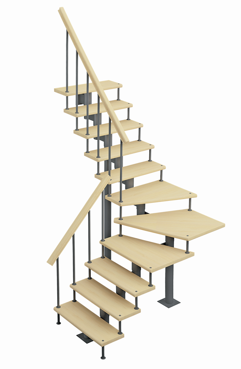 Модульная лестница Фаворит (с поворотом 90 градусов) серия: Классик