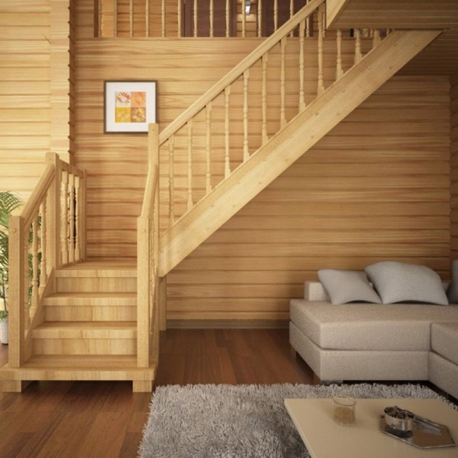 Лестница деревянная к001м
