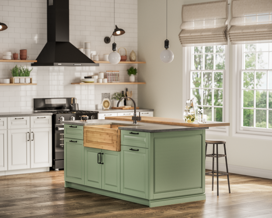 Ikea оливковая кухня