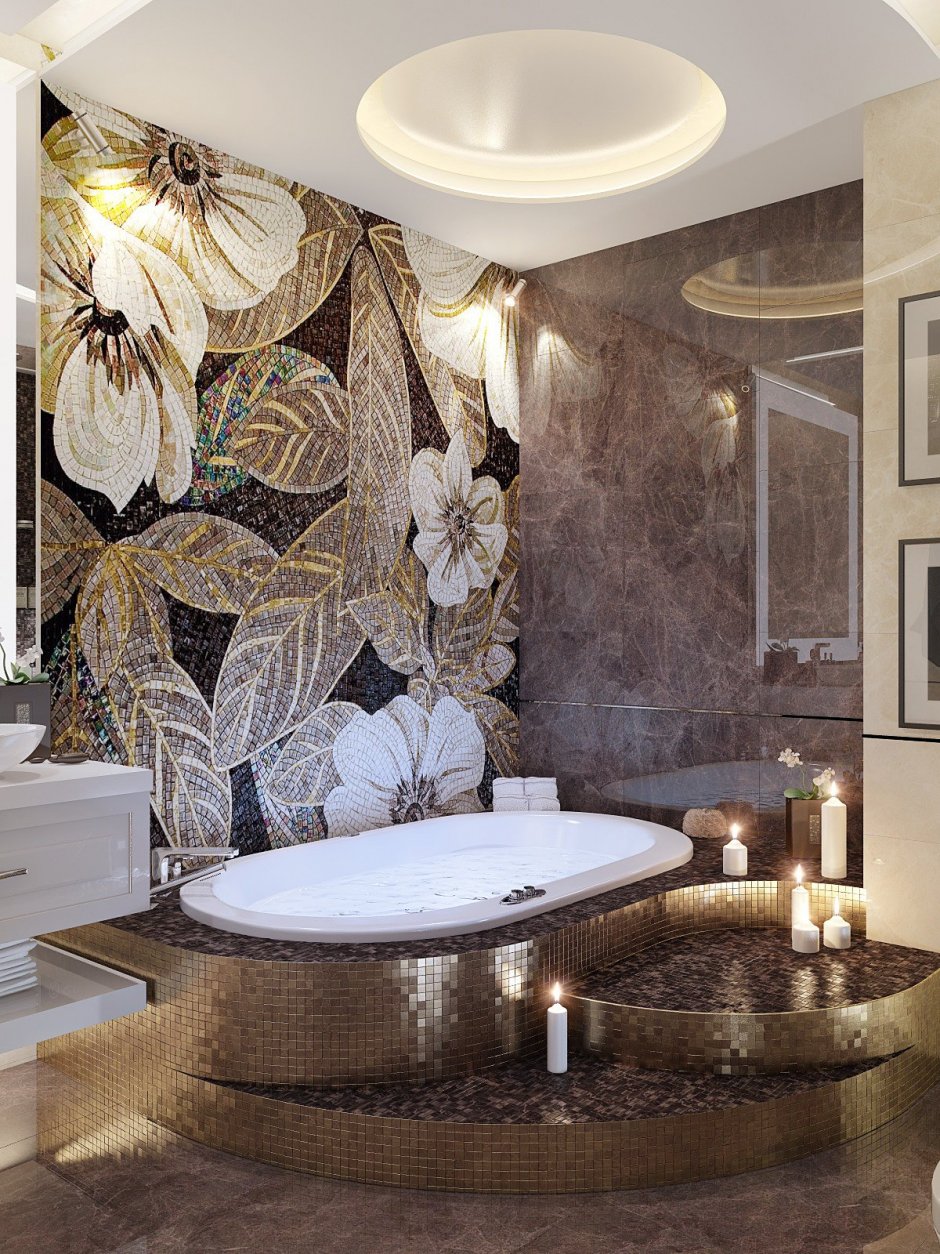 Мозаичное панно в ванную комнату