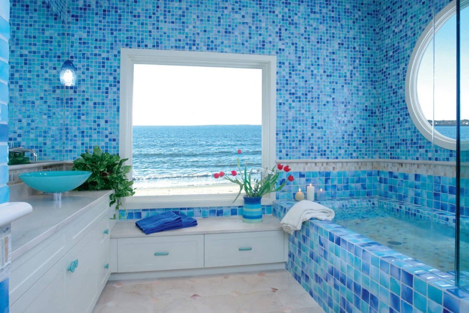 Плитка для ванной в морском стиле