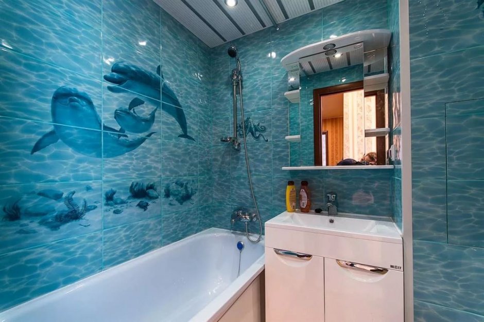 Плитка в ванную в морском стиле
