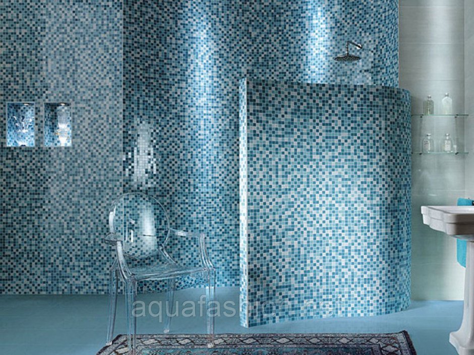 Бирюзовая мозаика для ванной