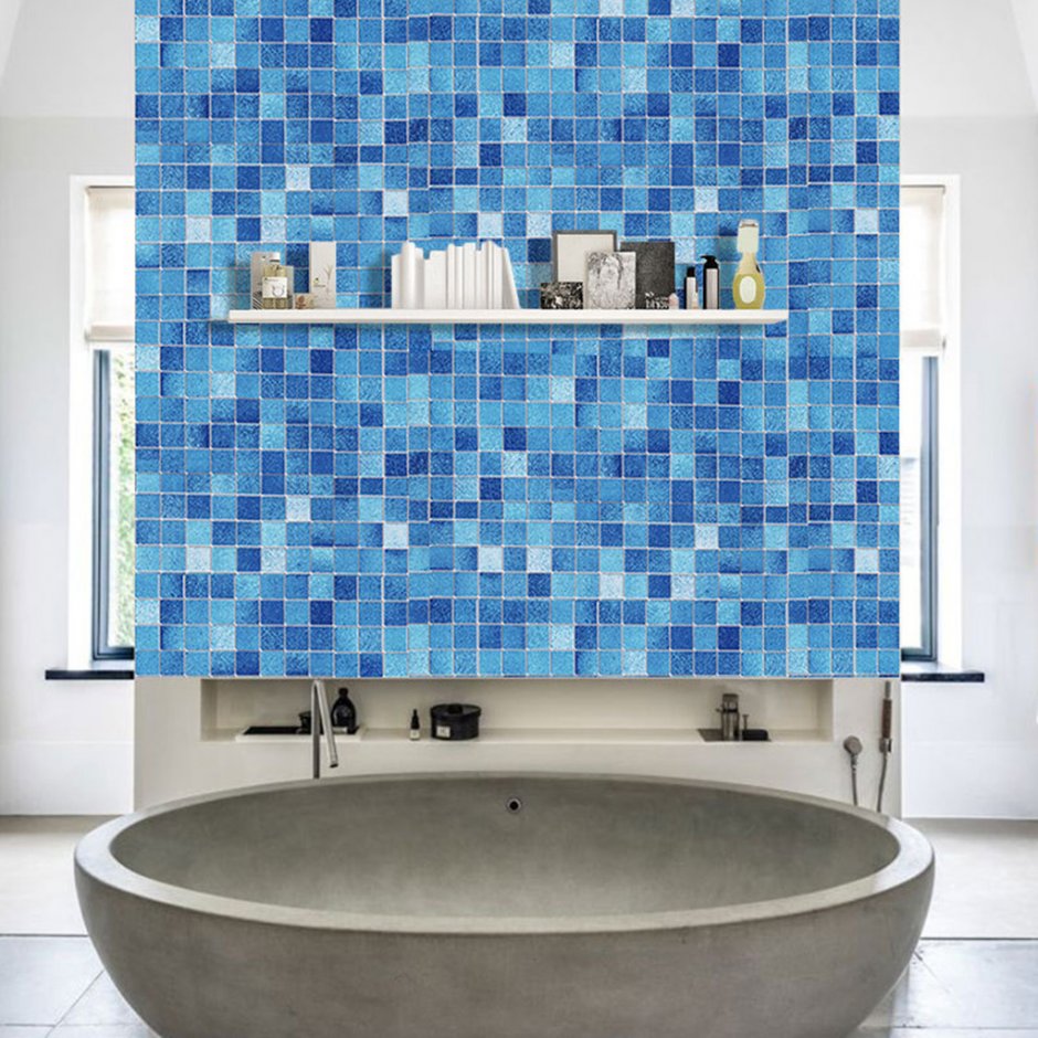 Самоклеющаяся пленка мозаика для ванной