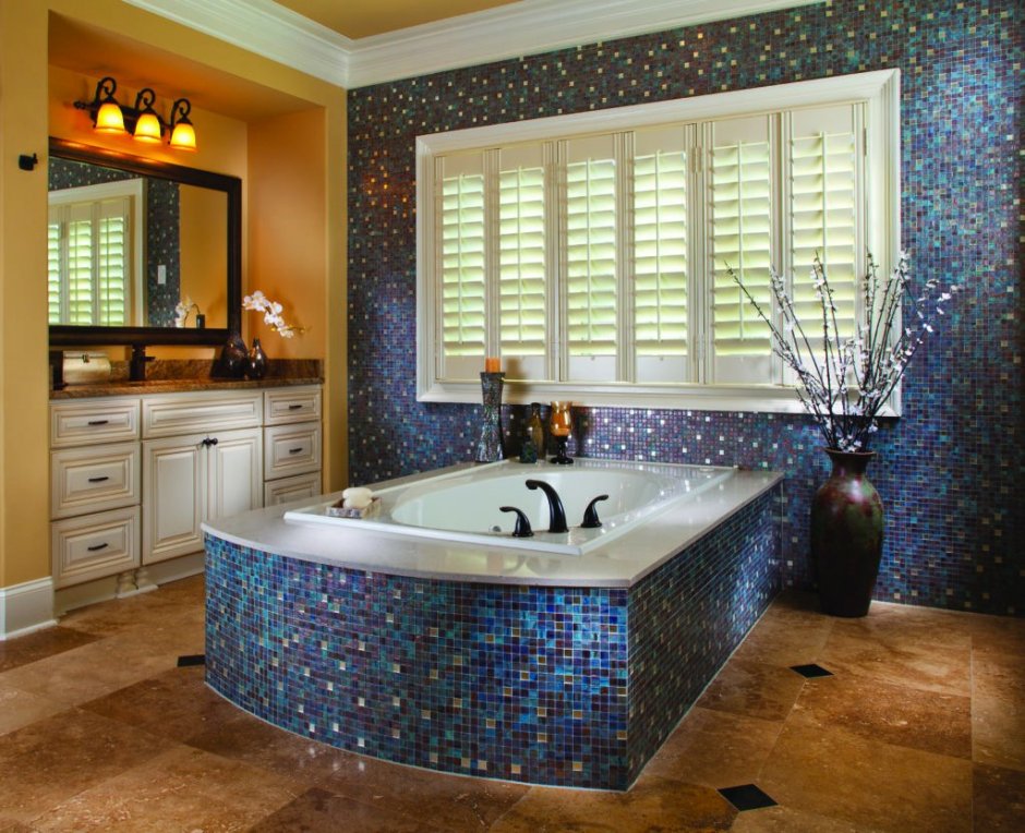 Ванная комната выложенная мозаикой
