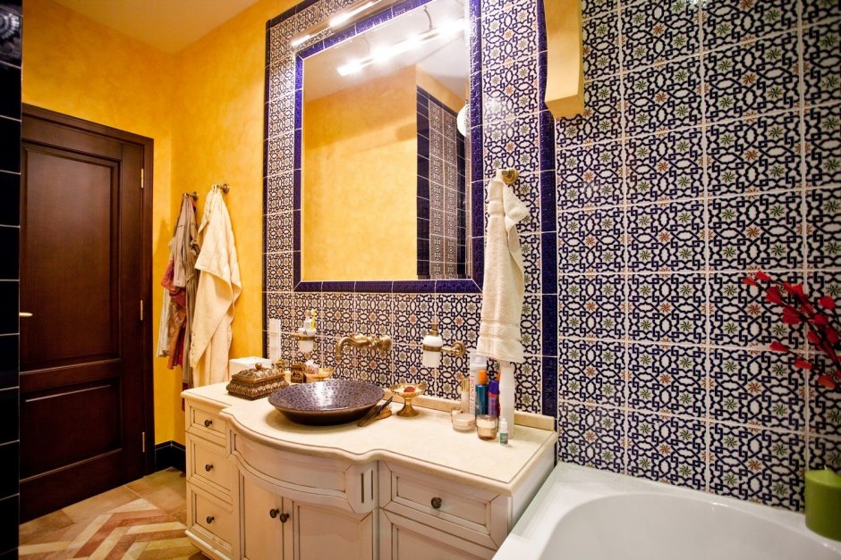 Марокканский стиль в интерьере ванной