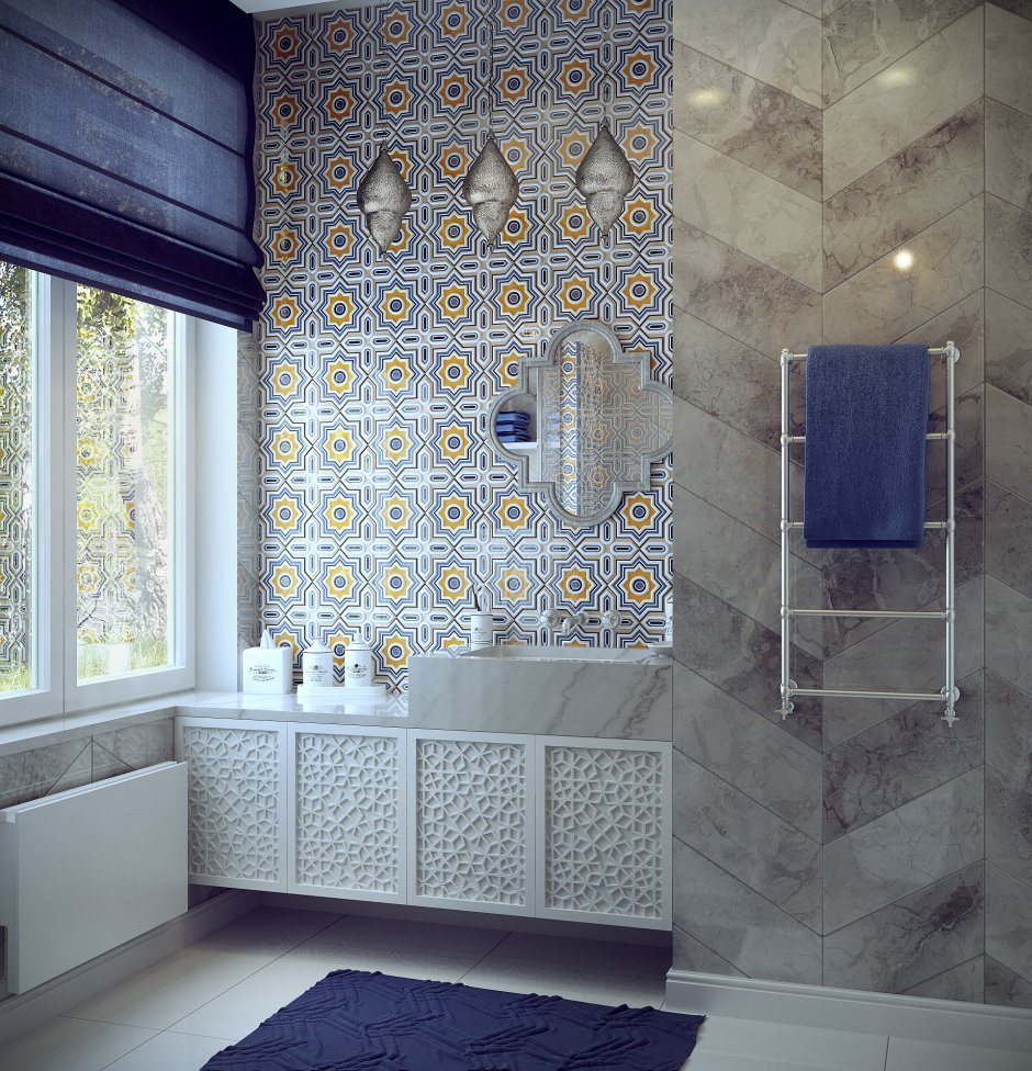 Плитка в ванную в марокканском стиле
