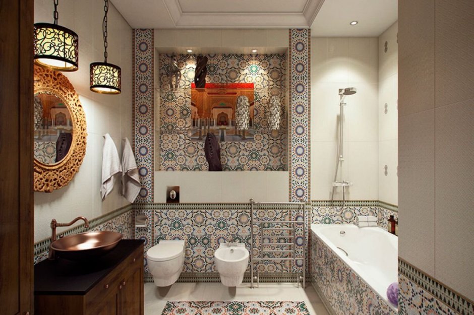 Ванная комната в марокканском стиле