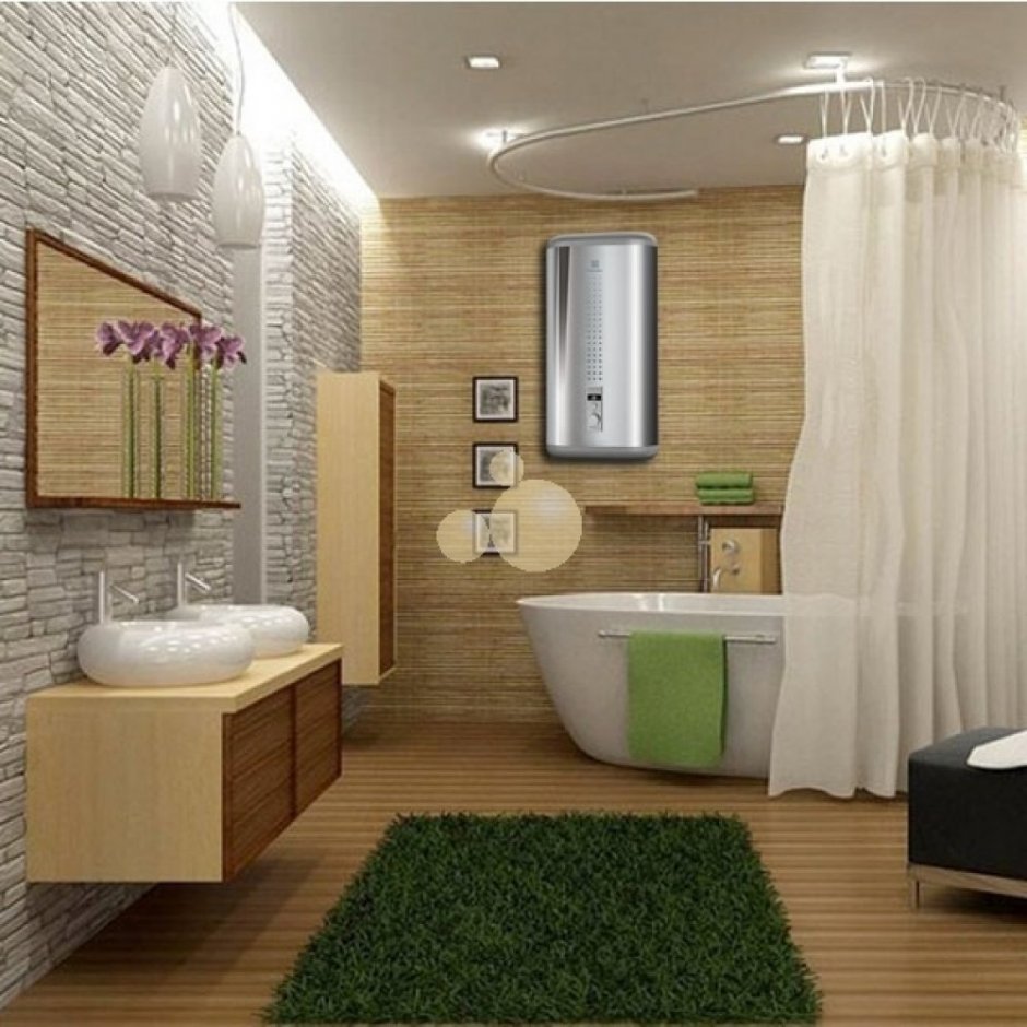 Ванная комната в бамбуковом стиле
