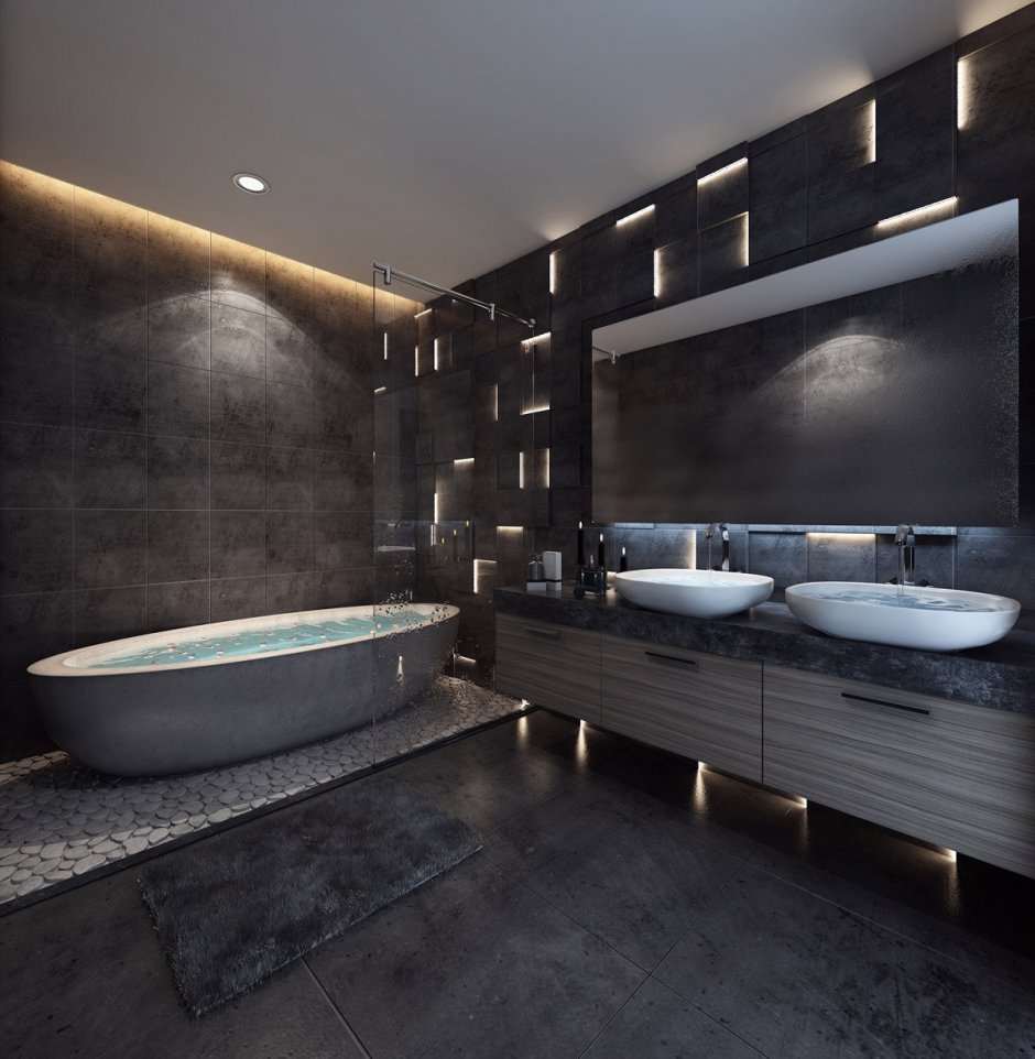 Красивые стильные Ванные комнаты