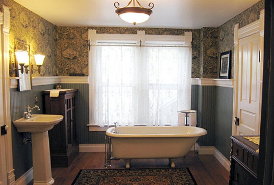 Викторианский стиль в интерьере ванной