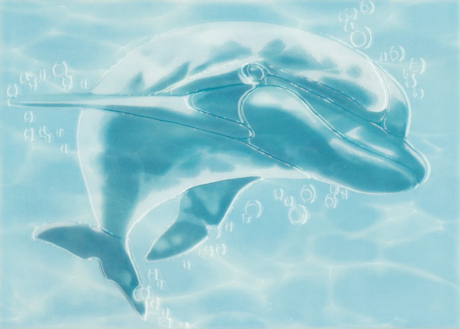 Плитка лазурь дельфины Березакерамика