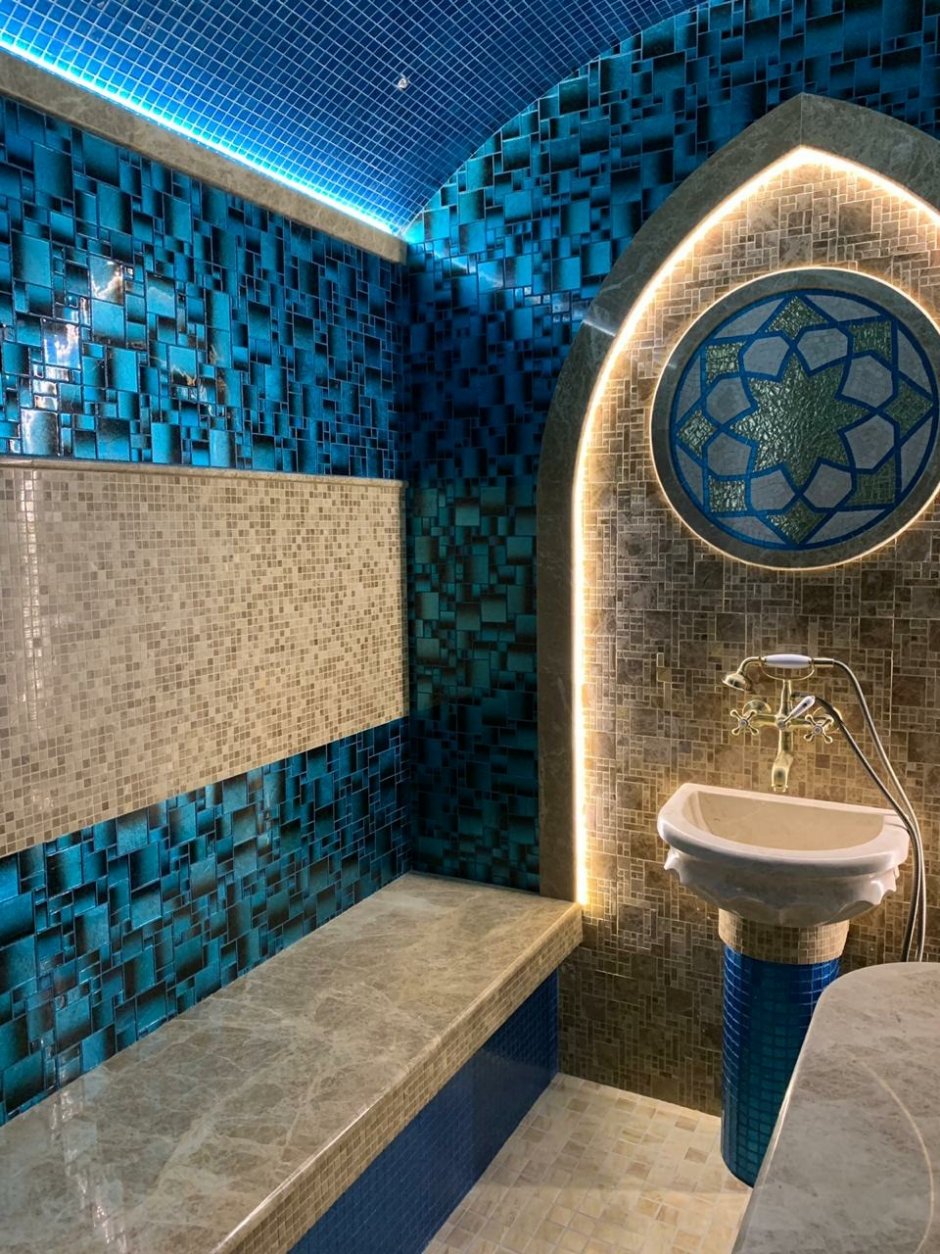 Ванная комната с элементами хамам