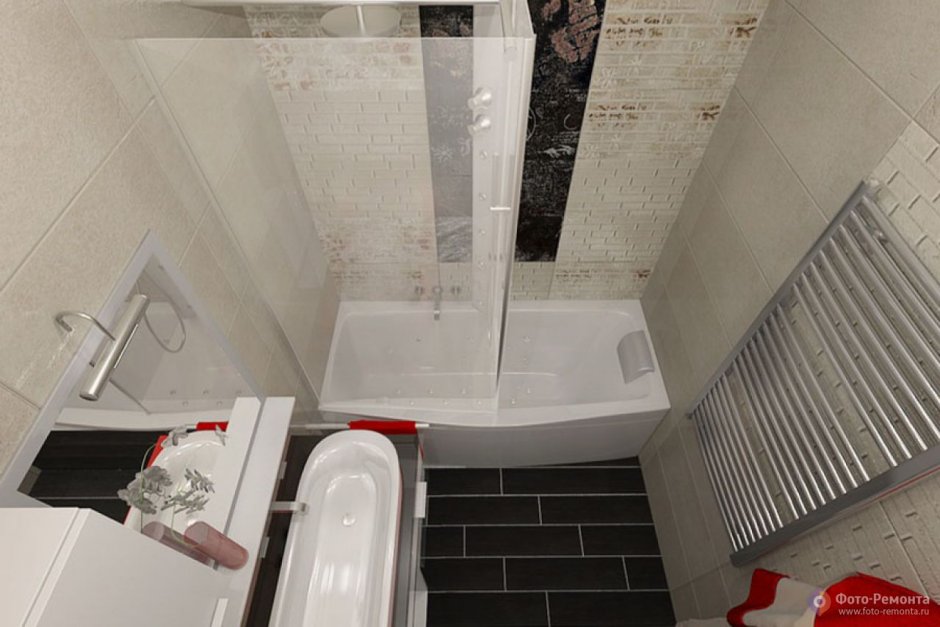 Дизайн ванной комнаты 170х150 в панельном доме