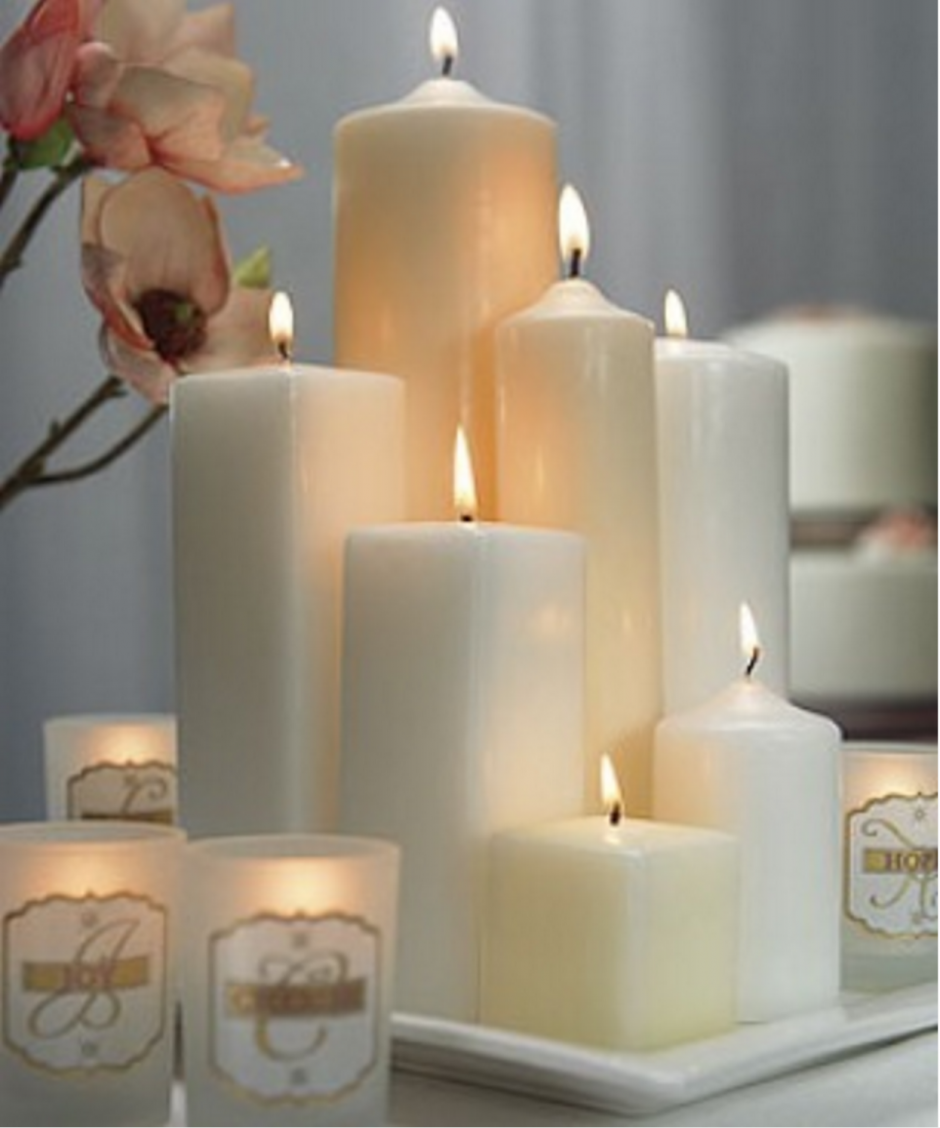 Красивые белые свечи