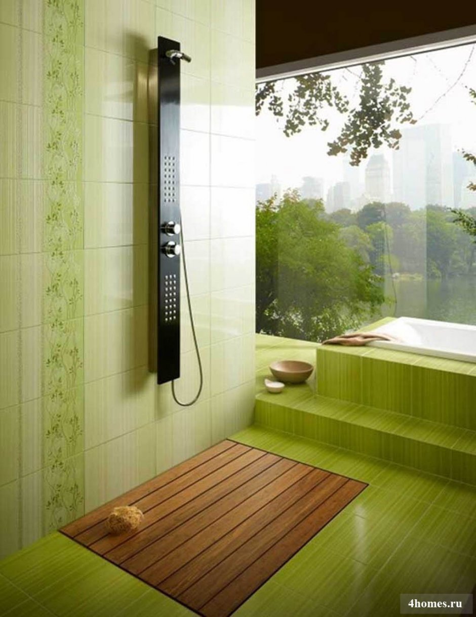 Плитка Opoczno зеленая ванна