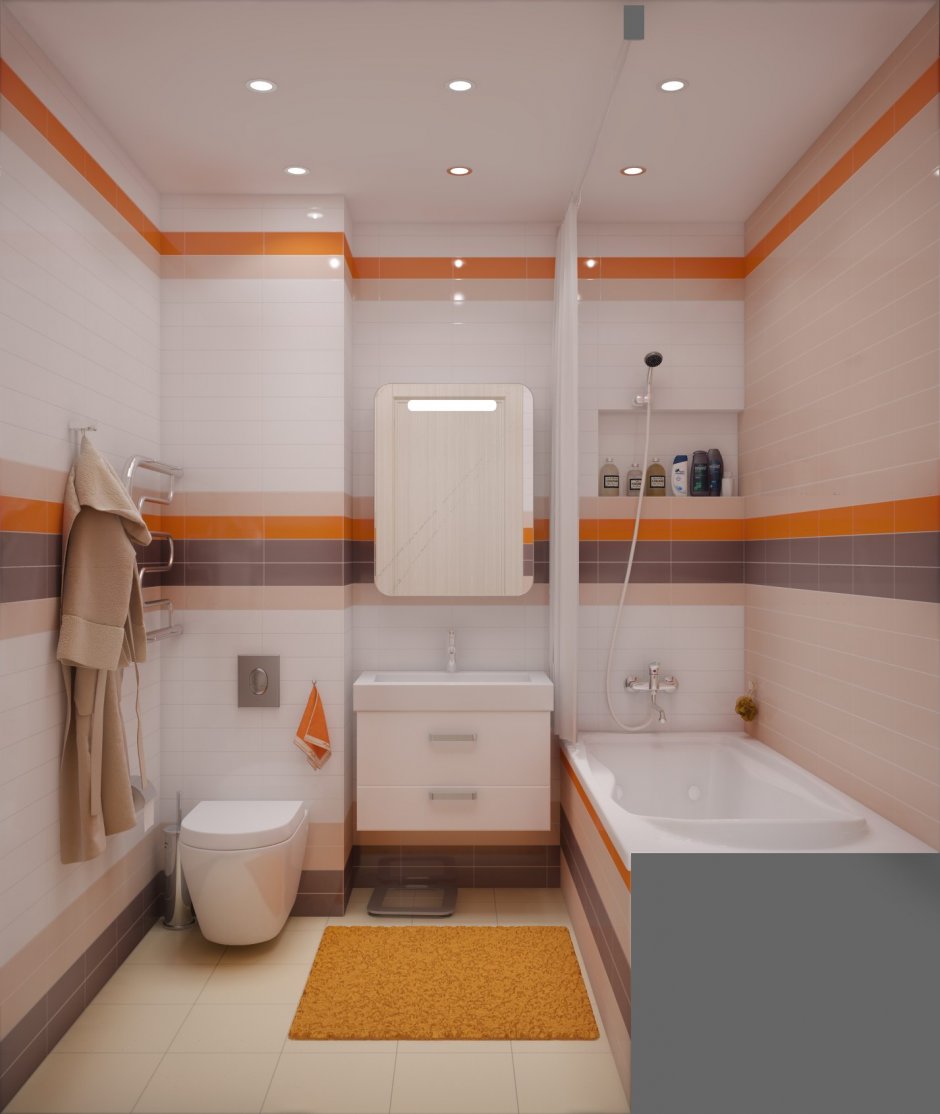 Дизайн ванной 5 кв.м совмещенной с туалетом кафель
