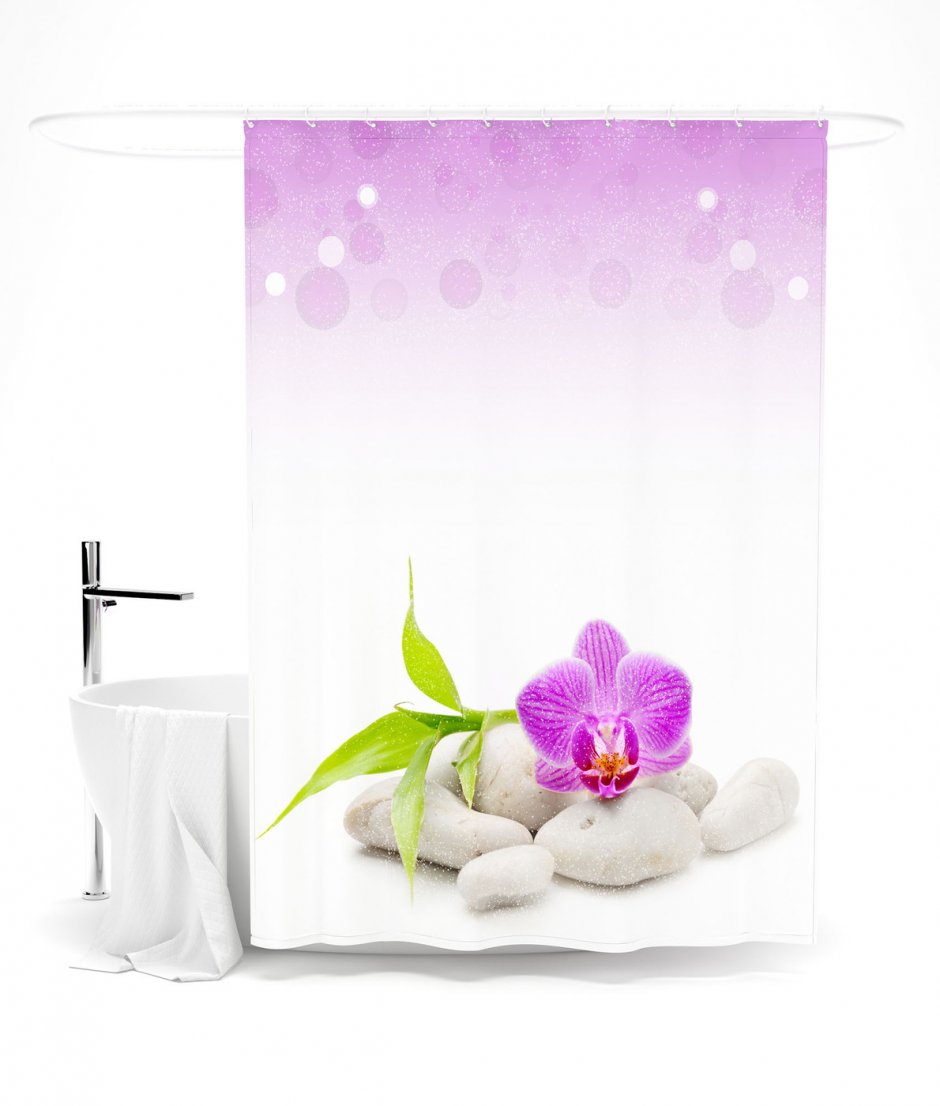 Штора для ванных комнат Ridder Sandra 403060 фиолетовый 180*200