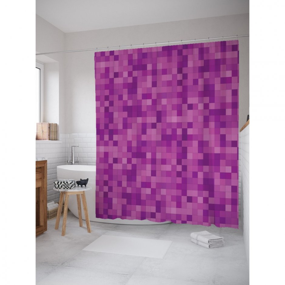 Фиолетовые шторы с одуванчиком