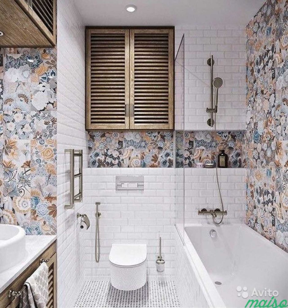 Ванная комната в стиле пэчворк