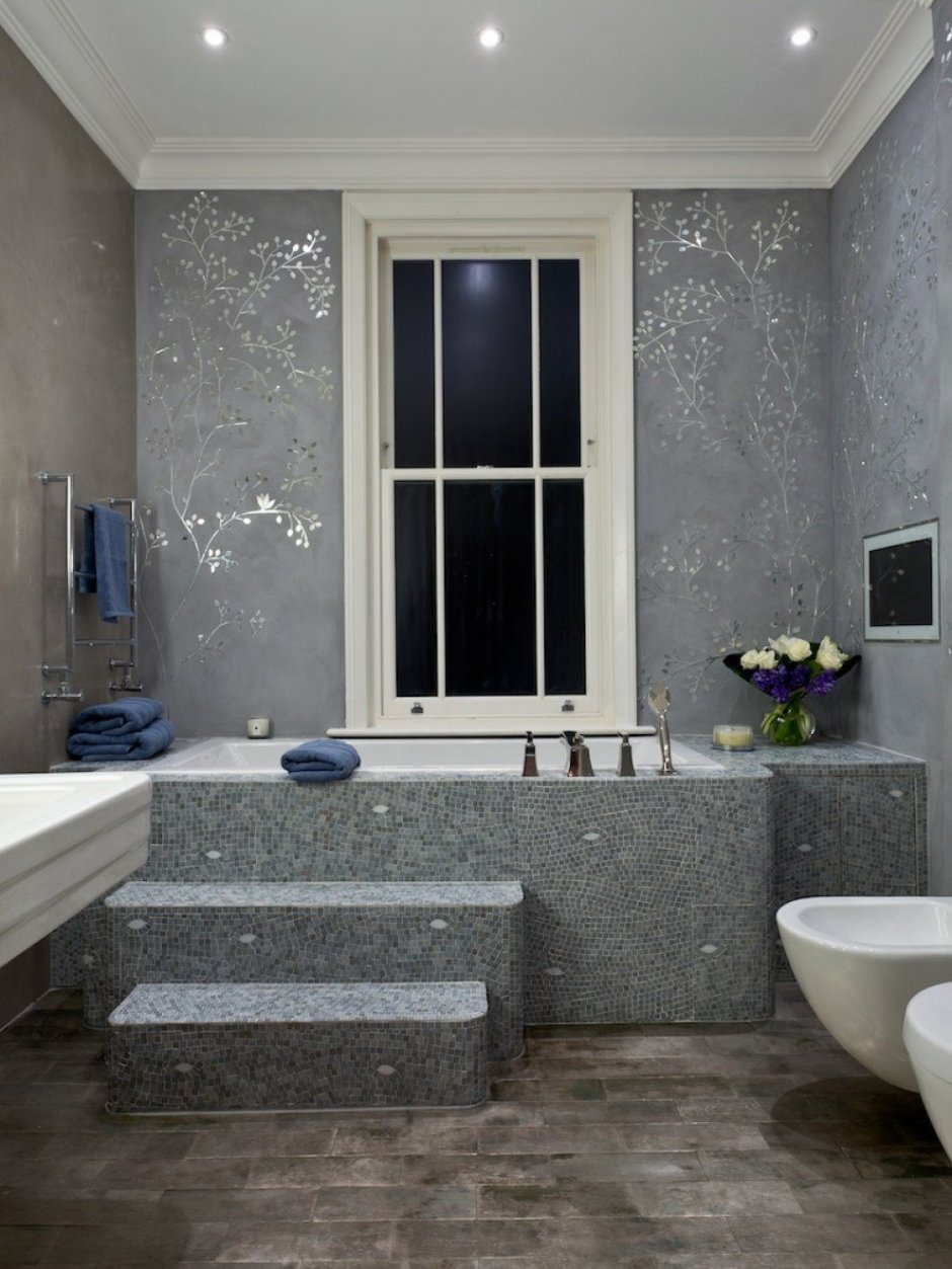 Ванные комнаты Отделанные мозаикой