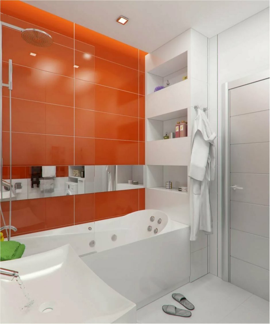 Оранжевая ванная