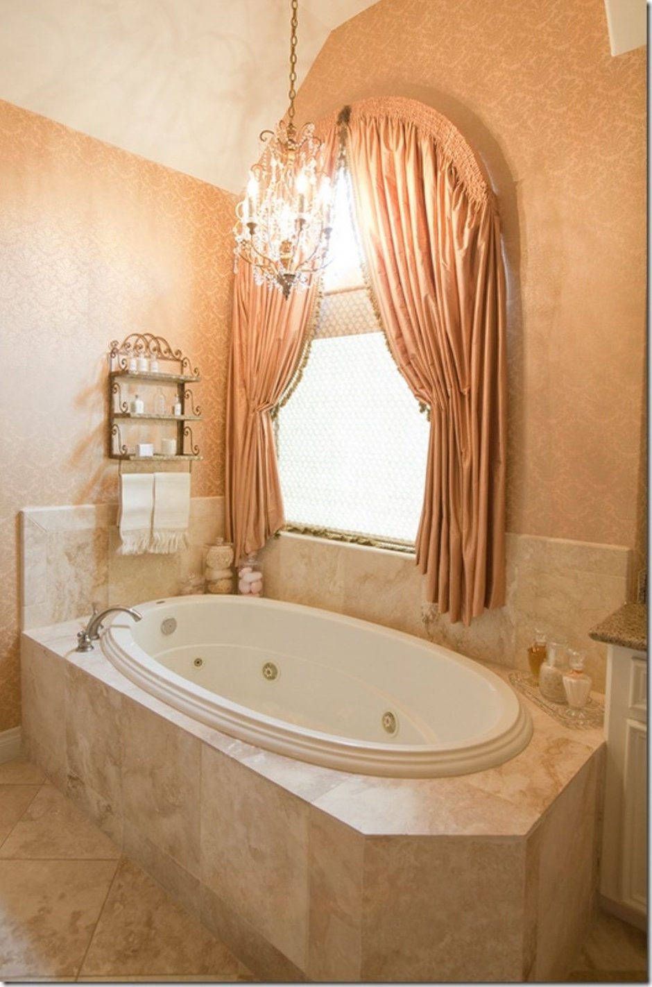 Ванная комната персикового цвета