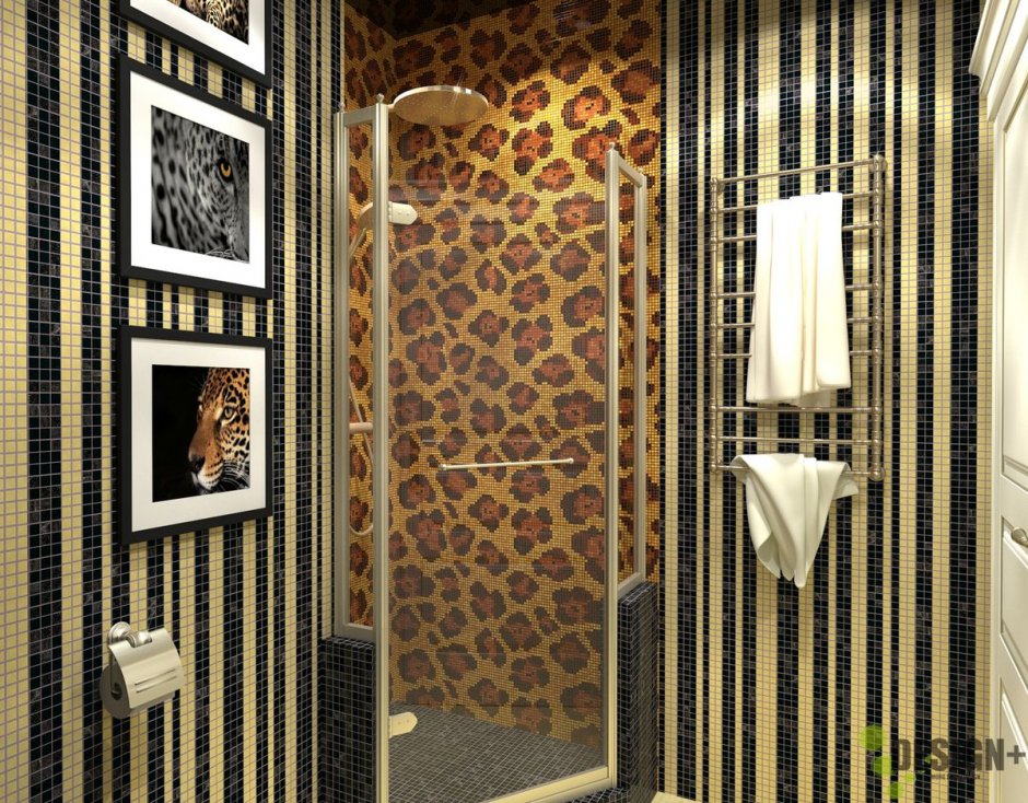 Ванная в леопардовом стиле