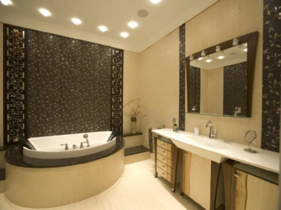 Мозаичный потолок в ванной (33 фото)