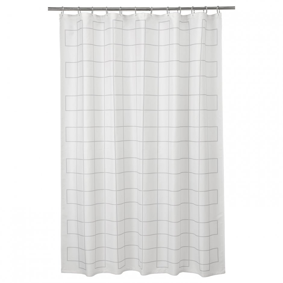 Икеа штора для ванной, белый 180x200 см