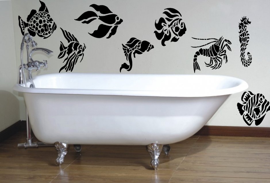 Трафареты для декора ванной
