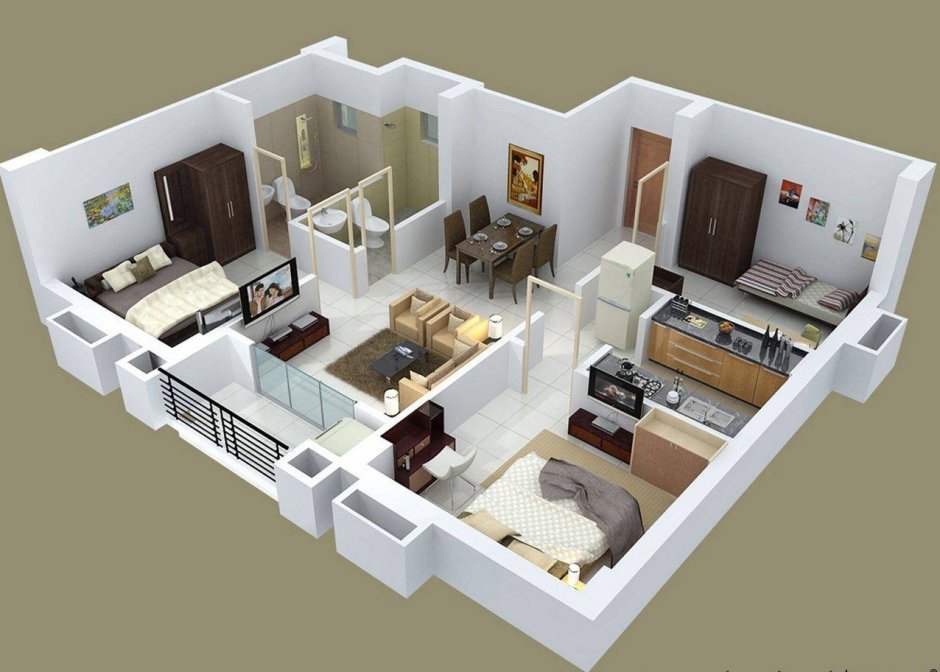 Ремонт трехкомнатной квартиры: варианты перепланировки и зонирование