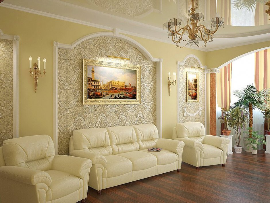 Интерьер гостиной в классическом стиле