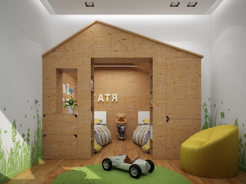 Домик в детскую комнату из дерева