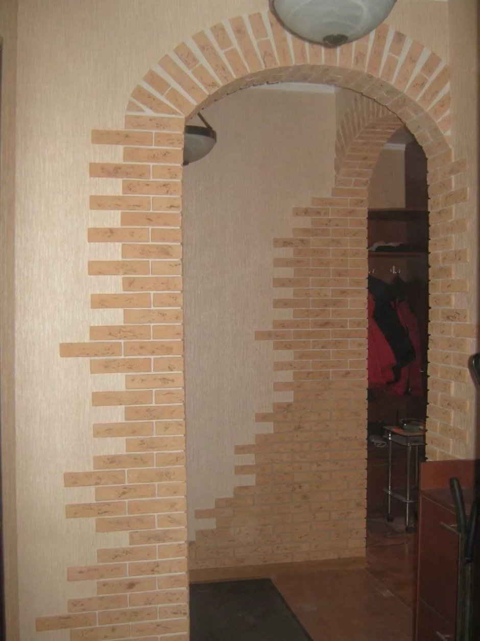 Декоративный кирпич для внутренней отделки арки